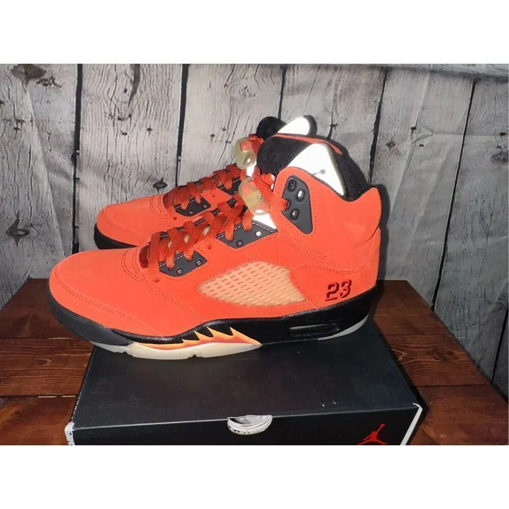 Air Jordan 5 Retro Martian Sunrise/Fire Red/ Muslin/Black Size W 9.5 / M 8 DD933